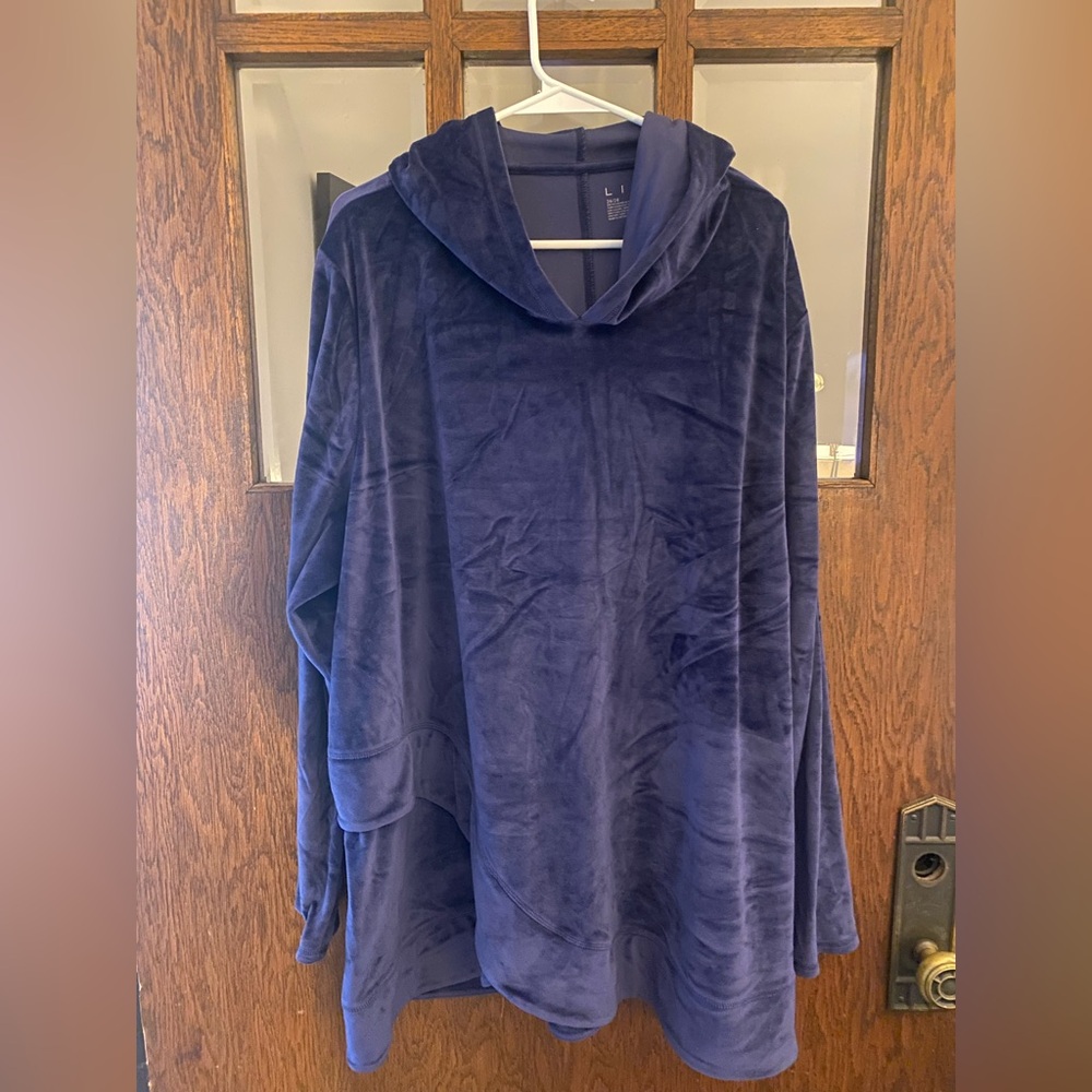 ** 5 for $25** Lane Bryant Navy Blue Hoodie-VGUC